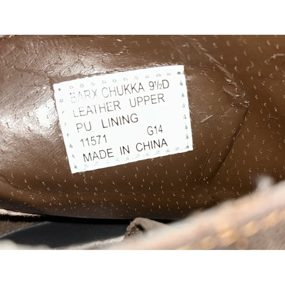 POLO RALPH LAUREN Barx Chukka Chocolate Leather Ankle‎ Boots 11571 Men Sz 9.5D